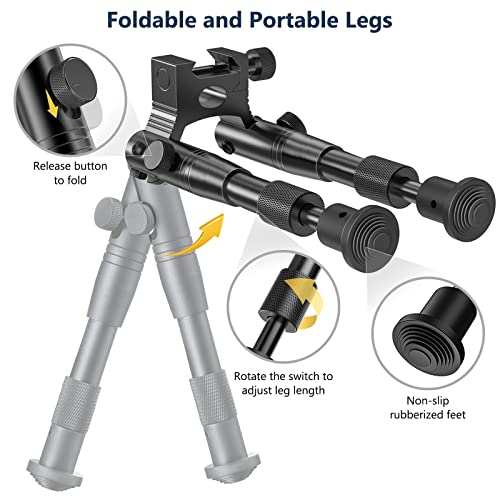 Cvlife 3-In-1 Bipod, Bipod For Rifle，Rifle Bipod Picatinny Bipod With Barrel Clamp Adapter & Picatinny Swivel Converter #TOP3