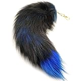 Fuchsschwanz Anhänger etwa 43cm Fell Schwanz Keychain Extra Groß Schlüsselring Tasche Zusätze Auto Schlüsselketten Anhänger Weich Flaumig Dicht Dekoration mit Farben