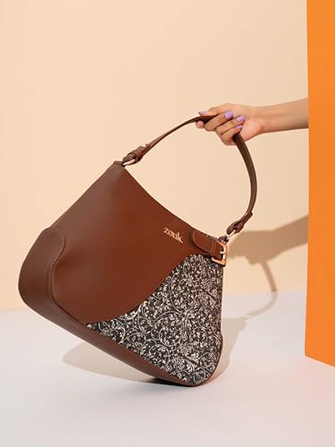 Image of ZOUK Ira Handbag | Stylish Women's Handbag | Luxury Shoulder Bag for Women | Trendy | Fancy Ladies Handbags | Small Purse for Events | Water-Resistant