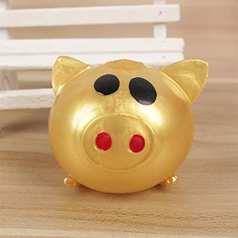 KERDEJAR Splat Ball Pig Stress Relief Squeeze Toy Water Ball Vent Toy Gag Joke Kid Toy Cover