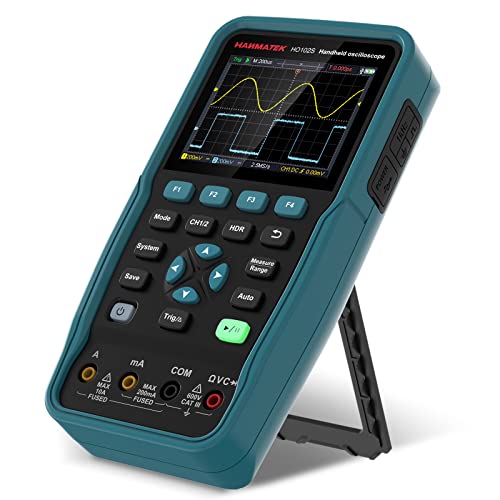 Hanmatek 3 In 1 Handheld Oscilloscope Multimeter 100Mhz Waveform Generator Oscilloscope With 2 Channels 3.5"Tft, Ho102S Professional Oscilloscope Multimeter With Memory Function #TOP7