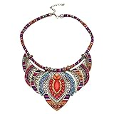 TAMAÑO AJUSTABLE: La joyería vintage bohemia es de aprox. 45 cm/ 17,72 pulgadas de tamaño y la cadena de extensión es de aprox. 5 cm/ 1,97 pulgadas, puede ajustarlo según sus preferencias, lo cual es simple y conveniente para lograr el efecto decorativo ideal