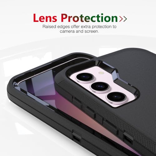 Image of Case for Galaxy S23 Plus, Heavy-Duty Tough Rugged Shockproof Drop Protective Cover Cases for Samsung Galaxy S23 Plus, Black