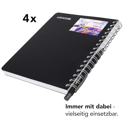 Cahier spirale A5 pour réunions de bureau et notes de cours