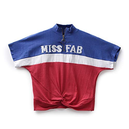 Under Fourteen Only Knot Crop Top for Girl Kids Cotton Text Print Half Sleeve Top for Baby Girls Regular fit Printed Top