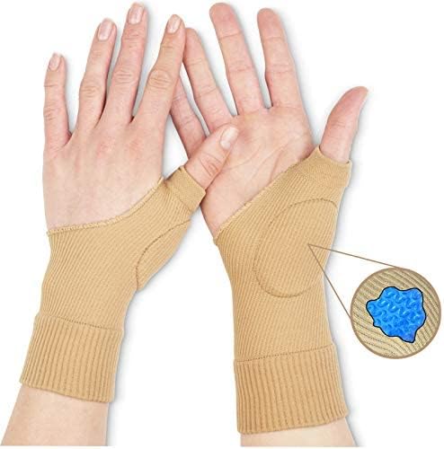 Medipaq® Gel Thumb Protect Support Brace - 2-Pack Large Thumb Support for Arthritis - Thumb and Wrist Supports for Arthritis - Left & Right Hand Wrist & Thumb Support - Hand Support for Arthritis