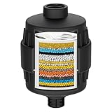 Yodel Shower Filter Matte Black - Shower Head Filter for Hard Water - Water Softener to Remove Chlorine and Fluoride,Improve Hair and Skin Condition