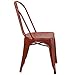 Flash Furniture Blake Commercial Grade 4 Pack Distressed Kelly Red Metal Indoor-Outdoor Stackable Chair