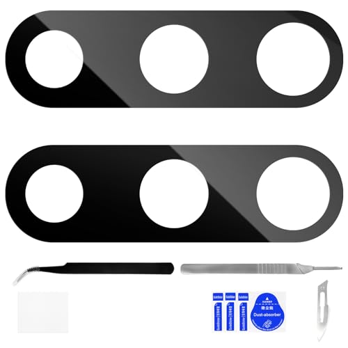 BESJMYT 2 Pack for Samsung Galaxy Note 10 Plus 5G Rear Camera Lens Replacement - Back Camera Glass Lens with Adhesive Full Fix Tool Repair Kit Tweezers Dust Cloth for SM-N976U