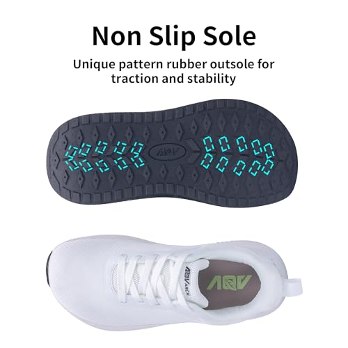 Image of Wide Toe Box Shoes Women Arch Support Walking Shoes for Plantar Fasciitis Wide Width Orthotic Tennis Sneakers