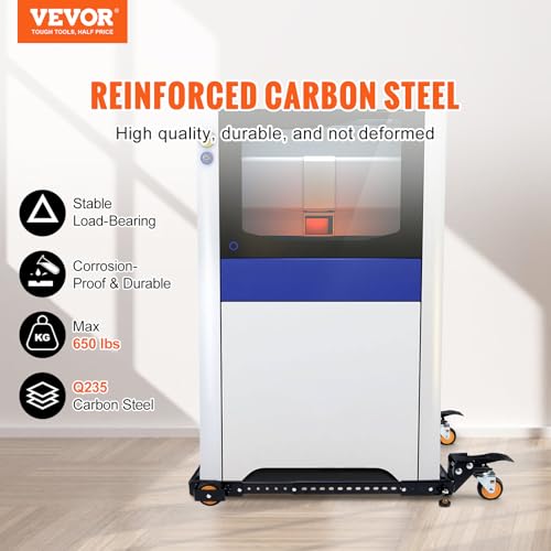 VEVOR Base Móvil Capacidad de 295,5 kg Ajustable de 304 x 304 mm a 914 x 914 mm, Soporte de Base Móvil Universal Resistente con Ruedas Giratorias para Equipos de Carpintería, Muebles, Máquinas - imagen 2