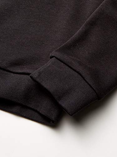 adidas Originals unisex child Trefoil Crew Sweater, Black/White, Large US