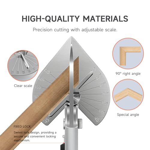 Image of TOWOT Sharp Multi Angle Miter Shear Cutter, Adjustable at 45 To 135 Degree With Safety Lock Hand Tools for Cutting Plastic, PVC and Molding Trim