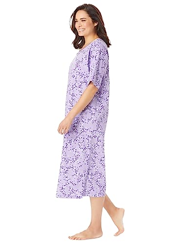 Dreams & Co. Women's Plus Size Long Tagless Sleepshirt - 3X/4X, Multi Stripe Multicolored #TOP3