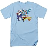 Popfunk Superman Clark Kent Quick Change Unisex Adult T-Shirt (X-Large, Light Blue)