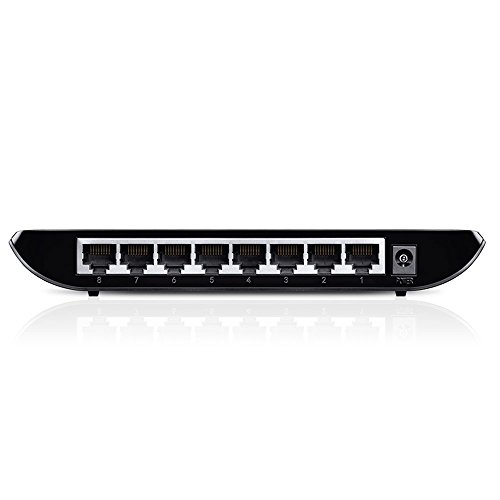 Image of TP-Link 8 Port Gigabit Ethernet Network Switch Hub | Plug and Play | Desktop or Wall-Mount | Plastic Case Ethernet Splitter | Fanless | Traffic Optimization | Unmanaged (TL-SG1008D)