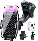 Whatafit スマホホルダー 車 3in1 車載ホルダー スマホスタンド 車 携帯ホルダー 車 【安定性アップ&自由伸縮アーム】 360度回転 超強力真空吸盤 車 スマホスタンド クリップ エアコン 吹き出し口 背面ボタン 片手操作 すまほほるだー 車 手帳型ケース対応 車用品 カー用品 全車種対応 4-7インチ多機種対応 日本語説明書付き