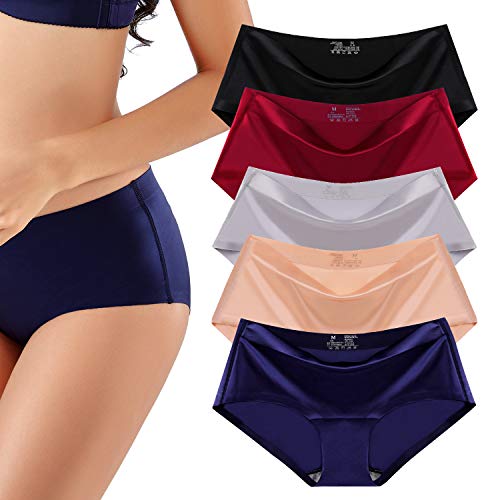 Plus Size Stretchy Soft Underwear for Women Frozen Silk Seamless Panties with Silky Tactile Touch