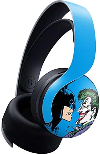 Skinit Decal Gaming Skin Compatible with Pulse 3D Wireless Headset for PS5 - Officially Licensed DC Comics The Joker vs Batman Vintage Art Design