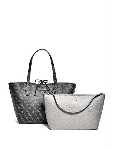 GUESS Sac fourre-tout Bobbi Logo Inside Out, Logo/étain, taille unique