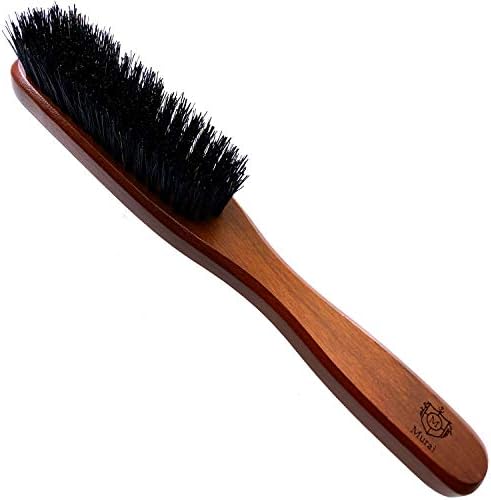Murai by Giorgio GM5F Firm Boar Bristle Hair Brush for Men - Travel Soft Bristle Hair Brush From the Murai Beard Kit for Men - The Refined Boar Bristle Brush for Mens Skin Care and Mens Grooming