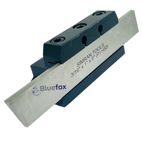Image of Lathe Clamp Type - PARTING TOOL CUT OFF HOLDER 16 MM Shank With HSS Blade 3 /16 inch x 1 inch x6 inch | Steel Mechanical Product | Rust Free | Included Parting Blade, Power Tool Accessories