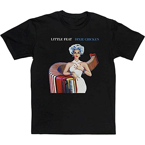 Vintage Little Feat Dixie Chicken T-Shirt Short Sleeve Graphic Men's Tee Black Black XL Cover