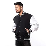 EIN EXTRA AN TRAGEKOMFORT - Durch ihr Polyester Innenfutter ist die Skater Jacke windundurchlässig und schmiegt sich dadurch angenehm dem Körper an! Die Strickbündchen und der Stehkragen bieten dabei die typischen Features einer Letterman Jacke die gleichermaßen für Männer und Frauen geeignet ist.