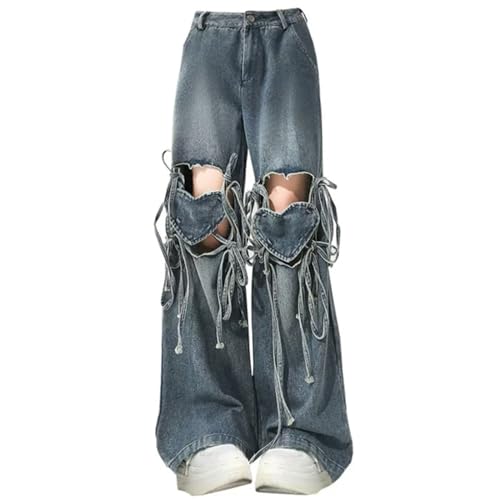 Y2K Aesthetic Cargo Track Pants, Cyber Fairy Grunge Pants, Casual Wide Leg Trousers Joggers, Gothic Ripped Jeans