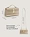 Clutch Purses for Women - Gold Clutch Purses for Women - Small Evening Bag - Trendy Top Handle Purse - Adjustable Crossbody Handbag PU Leather - Gold