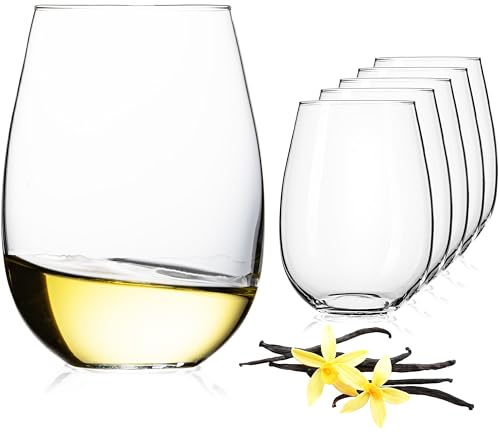 IMPERIAL Moderne Weingläser ohne Stiel Weißweingläser 555ml Set 6-Teilig 'Havanna' Weingläser aus Glas Spülmaschinenfest