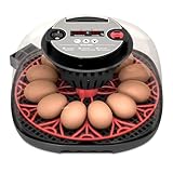 Florienix 12 Egg Incubator Automatic Egg Turning, Temperature & Humidity Control with Digital Display, Built-in Egg Candler & Auto Water Refill for Chicken Duck Quail Eggs