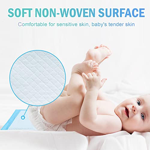 Image of Timoo 100 PCS Disposable Changing Pad Leak-Proof Baby Pets Underpad Bed Table Protector Mat, Soft Non-Woven Fabric, 17 Inches x 13 Inches