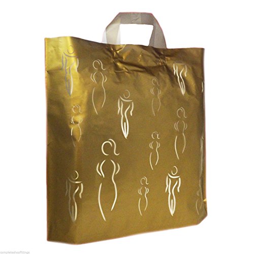 500 x oro New Plastic Carrier Bags Heavy Duty