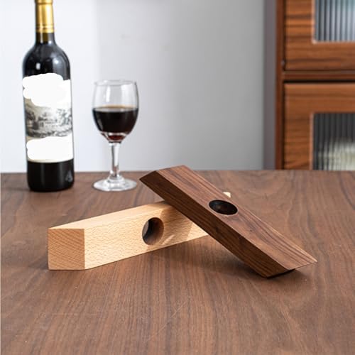 Soporte de vino de madera con agujero central miniatura 7