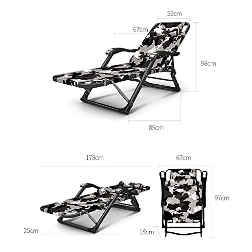 Chaise Zero Gravity pliante et inclinable de 67CM avec cadre en acier