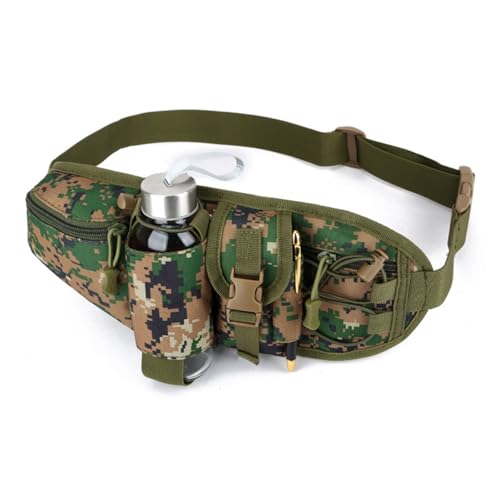 Riñonera táctica de camuflaje con portabotellas multifuncional