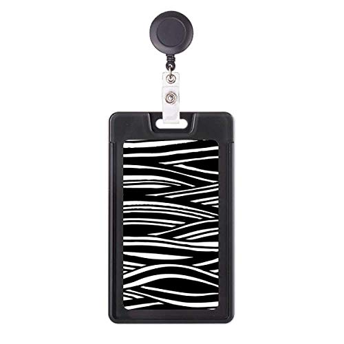 Bobine et étui rétractable pour badge au motif raffiné de peinture sur bois