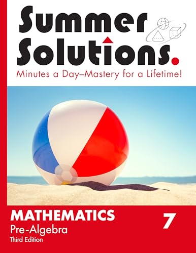 Summer Solutions Math Workbook (Pre-Algebra) 1934210382 Book Cover