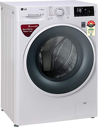 LG 8 Kg Inverter Fully-Automatic Front Loading Washing Machine (FHT1208ZNW, White) - Image 9