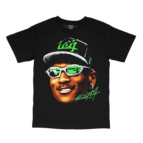 Micha3l 7 Rings Face Streetwear Vintage Style T-Shirt Black