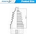 TAUTOY (2) pair FB3000 Small Shaft Universal CV Boot For Jeep Honda Nissan Subaru Toyota Kia Chevy Fiat 500 Hyundai BMW Mini Cooper Mitsubishi