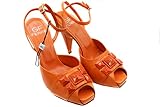  GF FERRE Pumps Peeptoes Leder EU 38 Leather Pump orange Sandalette Sandale Neu OVP Damen Highheel