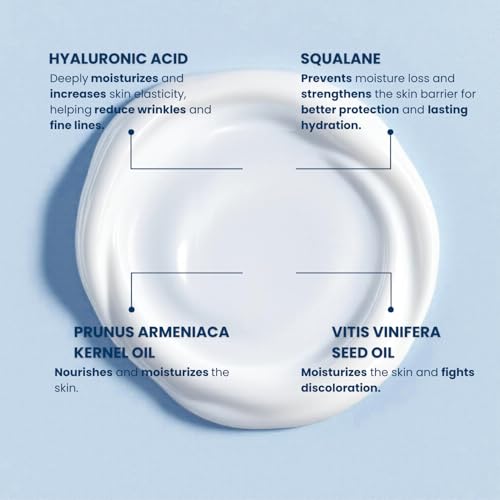 NYMERIA Hyaluronic Acid & Peptide Moisturizer Cream – Deep Hydration Face Cream with Squalane, Shea Butter & Vitamin B5, Lightweight Daily Hydrating Cream for All Skin Types, 1.7 fl oz / 50 ml — view 4