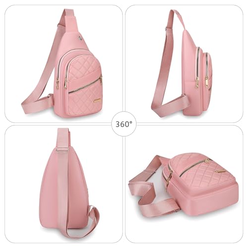 Mochila pequeña cruzada para mujer rojo miniatura 7