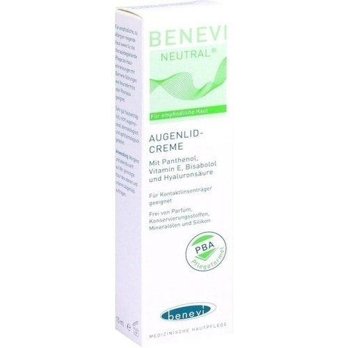 benevi Augenlid-Creme 15 ml für trockene, empfindliche Augenlider. Kein Fettfilm. Auch als tägliche Augenlidpflege bei zu Lidekzem oder Rosacea neigender Haut.