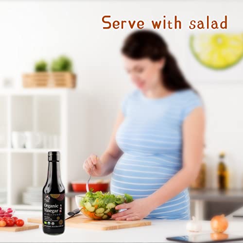 Yuho Organic Black Vinegar Organic Cereals Fermentation Chinkiang Vinegar Usda Eu Organic, Less Salt, Kosher, No Artificial Add, Vegan 10.14 Fl Oz(300Ml) #TOP6