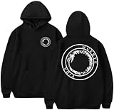 Silver Basic Cantante Sudadera Canserbero Vida Muerte para Hombre y Mujer Popular Rapero Hip Hop Nuevo álbum Muerte Logo Ropa para Fans de la Música L,Negro A-1