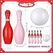 Lunmon 11 Pcs Easter Giant Inflatable Bowling Set 27 Inch Carrot Pins with 23 Inch Bowling Ball Indoor Outdoor for Adults Easter Party Yard Indoor Outdoor Games Supplies(Valentine's Day)
