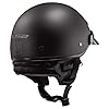 LS2 Helmets Bagger Motorcycle Half Helmet (Matte Black - Large)